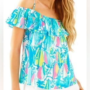 NWT Lilly Pulitzer Tamiami top. PERFECT for a cruise! So cute ⚓️⛵️🏝️